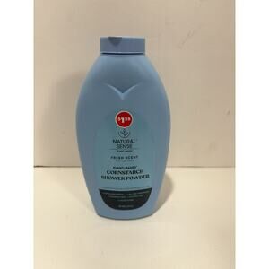 Natural Sense Plant Based Fresh Scent Cornstarch Shower Powder 10 oz‎ Sealed!